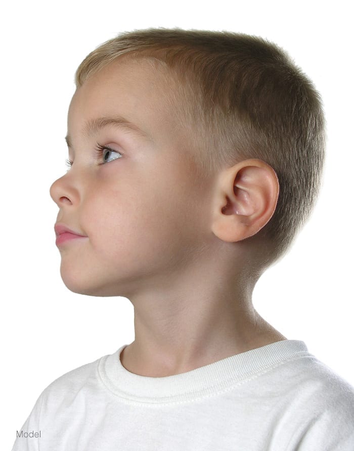 Male child profile view