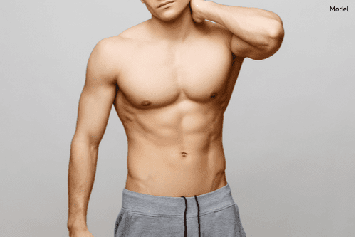 Handsome young man's torso